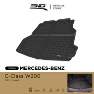 3D Mats ถาดท้ายรถยนต์ MERCEDES-BENZ C-Class (W206) 2022 - 2026  พรมกันลื่น พรมกันนํ้า พรมรถยนต์