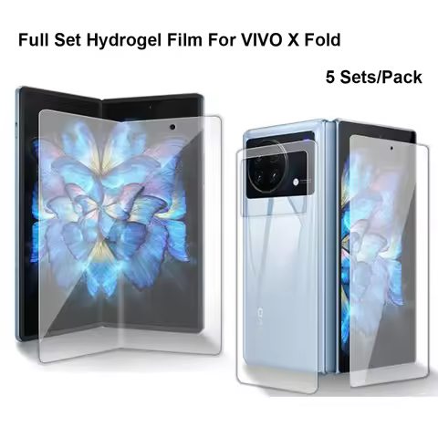5 Sets Sets Full Cover Hydrogel Gel Film For VIVO X Fold Screen Protector Free Back Camera Film Not 