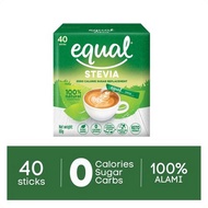 Equal Naturals Stevia - Zero Calorie Stevia Sweetener 40 Sticks
