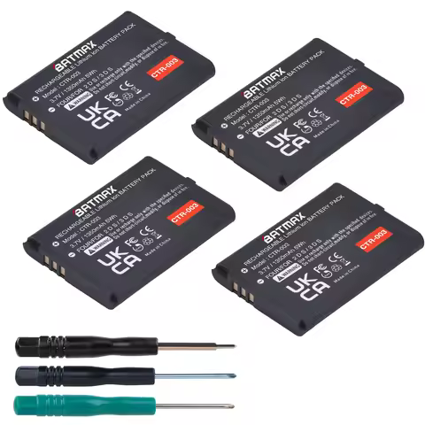 4X 1350mAh CTR 003 CTR-003 Rechargeable Battery Akkus for Nintendo 2DS,3DS 2DS XL CTR-A-AB Wireless 