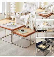 北歐型格日系子母式中古vintage簡約風格茶几組合,一套兩件,可隨意組合,設計輕便,移動方便,可以兩件合一,也可單獨使用,組合一齊使用.配搭懷舊長虹玻璃,好似增加咗濾鏡一樣,型格又有視覺效果,另外一