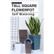 self watering pot/hydroponic pot /automatic irrigation flower pot tall square flower pot