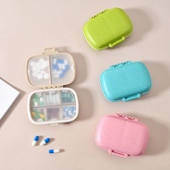 SG Straw 8 Grid Wheat Straw Pill Box Portable Sealed Moisture-Proof Medicine Storage Box Business Tr