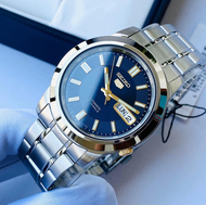 SEIKO 5 Automatic Men's Watch รุ่น SNKK11K1 สายแสตนเลส /หน้าปัดสีน้ำเงิน - มั่นใจ สินค้าของแท้ 100% รับประกันสินค้า 1 ปี