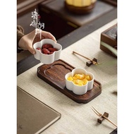 Qingshan Hutong Exquisite Ceramic Refreshment Tray Chinese Household Surrounding Furnace Tea Snack T