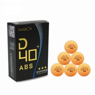 6Pcs/Box Newest 3-Star D40+mm Table Tennis Poly Balls New Material ABS Plastic Training Ping Pong Ba