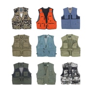Natural Style vintage vintage Fishing Vest Men Multi-pocket Tactical Vest Tooling Photography Vest W