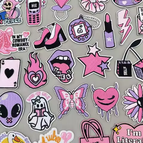 Cartoon Purple Eye Beads Embroidery Cloth Sticker Purple Diamond Decorative Patch Sticker Embroidery