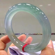 Natural 100% real jadeite green Jade bangle round bar jadeite bangle green jade for woman temperamen
