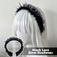 Fashion Punk Goth Girl Studded Headband Cosplay Headwear