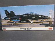 全新 1/72 長谷川 限量版 F/A-18B 大黃蜂  拼裝模型 Hasegawa 02436 - 1/72 F/A-18B Hornet Top Gun Limited Edition  [HA-