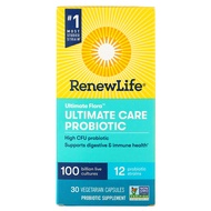 Renew Life, Ultimate Flora, Ultimate Care Probiotic, 100 Billion Live Cultures, 30 Vegetarian Capsul