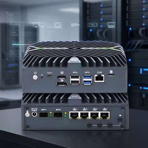 Partaker 12th Gen Fanless Firewall PC 2x10G SFP 4x2.5G NICs Intel I7 1255U I5 1235U Industrial Mini 