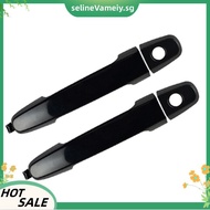 1Pair Front Left + Right Exterior Door Handle W/Keyhole for   69211-AA010,69211-AA020, 69229-AA011