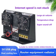 Dual fan high air volume ultra-quiet 5V usb plug cooling fan suitable for RT-AC68U AC86U EX6200 Wire