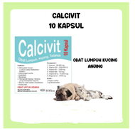Calcivit 10 Kapsul / Obat Lumpuh Kucing Anjing / Obat Kejang Dehidrasi Tetanus