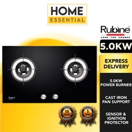 RUBINE 2 Burners Built-In Black Tempered Glass Hob (5.0kW) RGH-FIGATA2B-BL