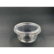 2oz Round Container [ 100sets± ] EC E622C - Disposable Plastic PET Food Container - Bekas Sos