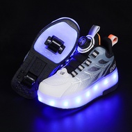 《318》Children Heelys Boys Led Luminous Shoes Girls Outdoor Sneakers Students the Skating Shoes