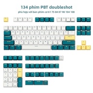 Tùy Chỉnh Keyset PBT Doubleshot OEM Profile Keycaps Cho Bàn Phím Cơ 134 Chiếc Thích Hợp Cho 61/68/75