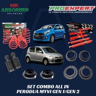 SET COMBO PERODUA MYVI G1 G2 05-2017 BRAND PROEXPERT Heavy Duty performance