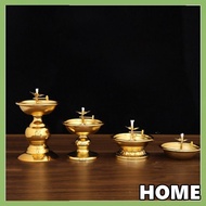 ALLGOODS Alloy Oil Lamp, Anti-slip Exquisite Butter Lamp Holder, Vintage Adjustable High-legged Oil Dish Ornaments Lamp Decor