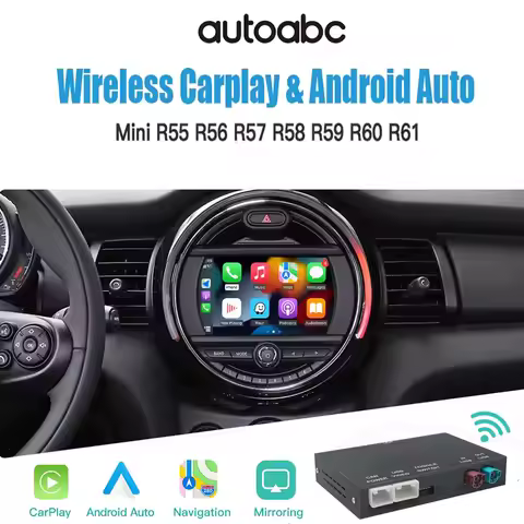 Wireless Carplay Android Auto For BMW Car Mini CIC R55 R56 R57 R58 R59 R60 R61 Carplay Interface Mir