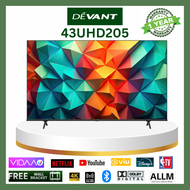 DEVANT 43UHD205 43 inch Ultra HD (UHD) 4K Smart TV - Netflix, Youtube and FREE Wall Bracket