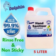 Hand Sanitizer 75% Alcohol 5L 免洗消毒液 Cecair Sanitasi Tangan Dolphin READY STOCK 5 Liter