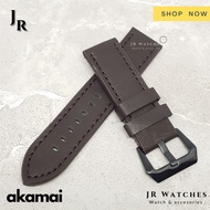 Leather Strap Dark Brown Leather Watch Strap AKAMAI A43 Genuine Original for Men and Women