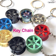 Car Speed Gearbox Keychain Car Refitting Hub Engine Alloy Keyring Creative Gear Head Keychain