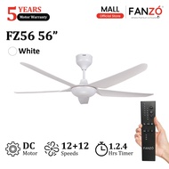 FANZÓ FZ56 FZ42 5 Blades DC Motor Ceiling Fan Baby Fan 24 Speeds With Remote Control - Black / White