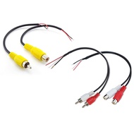 Rca Female / Male Audio Cable 1way 2way adapter Av Single Video plug Stereo extension wire diy tools