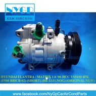 ELANTRA MATRIX 1.6 '06 HCC VS16M 4PK (F500 BBICB-02) (SHORT) ( NEW) COMPRESSOR HE-1331.NOG