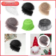 [pugwsl] Faux Fur Fabric Strips Soft Shaggy Craft Material for DIY Christmas Gnome Beard Cosplay Cos