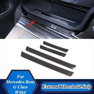 For Mercedes G Class 2019-2020 Real Carbon Fiber Exterior Door Sill Plates Running Boards Trim for G