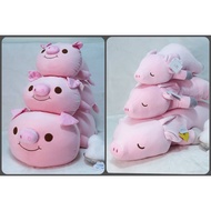 Cute Pig Doll Soft Big Head Pork Shredded Micro Fiber nano Spandex Fabric Size S45cm M55cm L80cm
