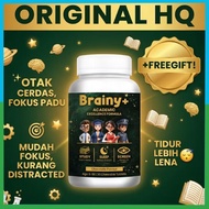 BRAINY+ Anak Tenang & Fokus Belajar dengan Saffron, Inulin, Lutein, Phosphatidylserine & Monk Fruit 