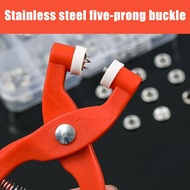 Five Claw Buckle Installation Tools Pliers Set Of No-sew Buckle Invisible Snap Mother Fasteners A8u3