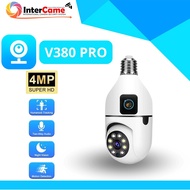 CCTV WIFI V380 Pro Camera Dual Lens 4MP IP Camera Bulb Wireless Light