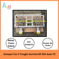 AUFA SURABAYA Kompor Cor 2 Tungku Sunrise SR 301 Auto T2 / Kompor Cor Rinnai / Kompor Cor Hock / Kompor Cor Gas / Kompor Cor Rinnai Jumbo / Kompor Cor 2 tungku jumbo / Kompor Gas 2 tungku Cor / Kompor 2 tungku cor / Kompor Mawar Sunrise