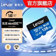 LEXAR - 雷克沙 128GB TF（MicroSD）記憶卡 V30 A2 讀160MB/s 遊戲機平板行車監控錄像記憶卡 4K超清拍攝（BLUE）