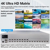 Matrix Switch HDMI2.0 8x16 4K 60Hz HDCP2.2 Profesional Rack HDMI-compatible  Splitter 8 in 16 out with HDMI Audio Video Switcher