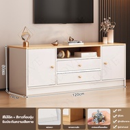 ชั้นวางทีวี 85 65 55 นิ้ว ตู้ทีวีพร้อมตู้เก็บของ ที่วางทีวี เรียบง่าย ไม้เนื้อแข็ง