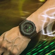 新款進場 農家橡樹 八角  ga-2100-1a3 黑+螢光綠。行針人氣王 新款登場限時特價。CASIO G-SHOCK 正品正貨有保養。ga-2100 ga2100