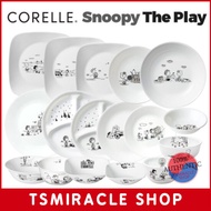 CORELLE Snoopy ชุดอาหารเย็นของเล่นจานกลมจานชามจานพาสต้าบนโต๊ะอาหาร