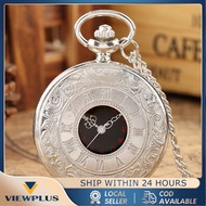 Jam Saku Antik Vintage Pocket Watch Quartz Necklace Pendant Jam Saku Antik Kuno
