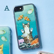 【日本預購】看著魚缸的貓咪 液體手機殻 Fish Tank Phone Case ​⁣