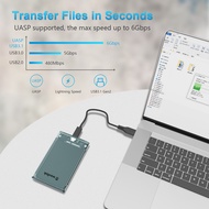 Wavlink 2.5" USB-C 3.0 ke SATA III Hard Drive, dioptimasikan untuk 7mm/ 9,5mm 2,5 Inch HDD/SSD, beba