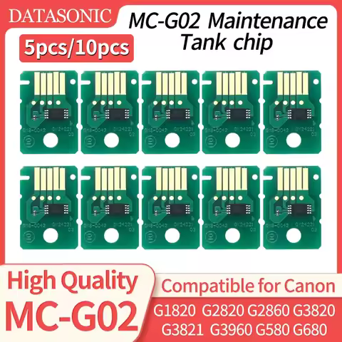 5pcs/10pcs MC-G02 Ink Maintenance Tank Chip for CANON G1020 G2020 G3020 G3060 G1220 G2160 G2260 G316